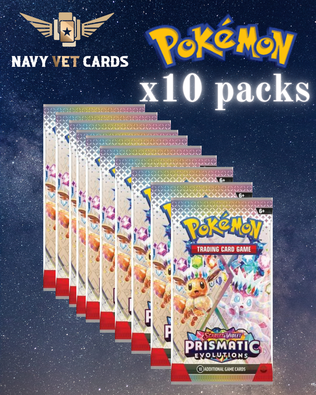 LIVE - 10x Prismatic Evolutions Booster Packs