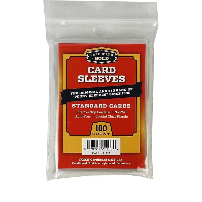 cardboard gold psa graded card sleeves no logo Cardboard Gold Soft Sleeves CBG Penny Sleeve Standard 3x4 Sports & Tra – navyvetcards.com